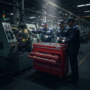 Perbaikan Mesin Industri dengan perkakas industri